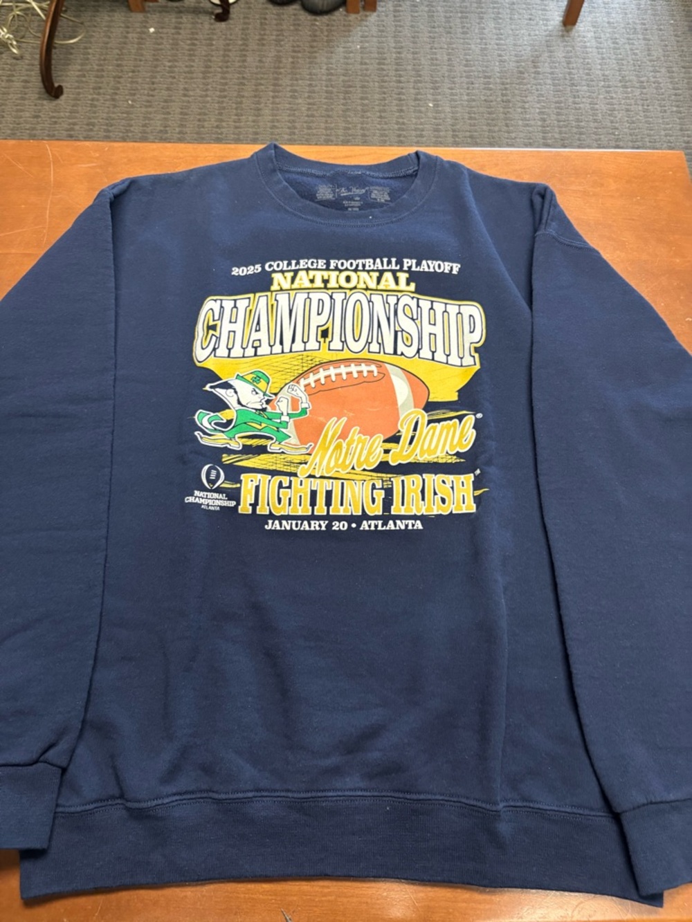 Notre-Dame Fighting Irish National Championship Crewneck Sweatshirt - Navy